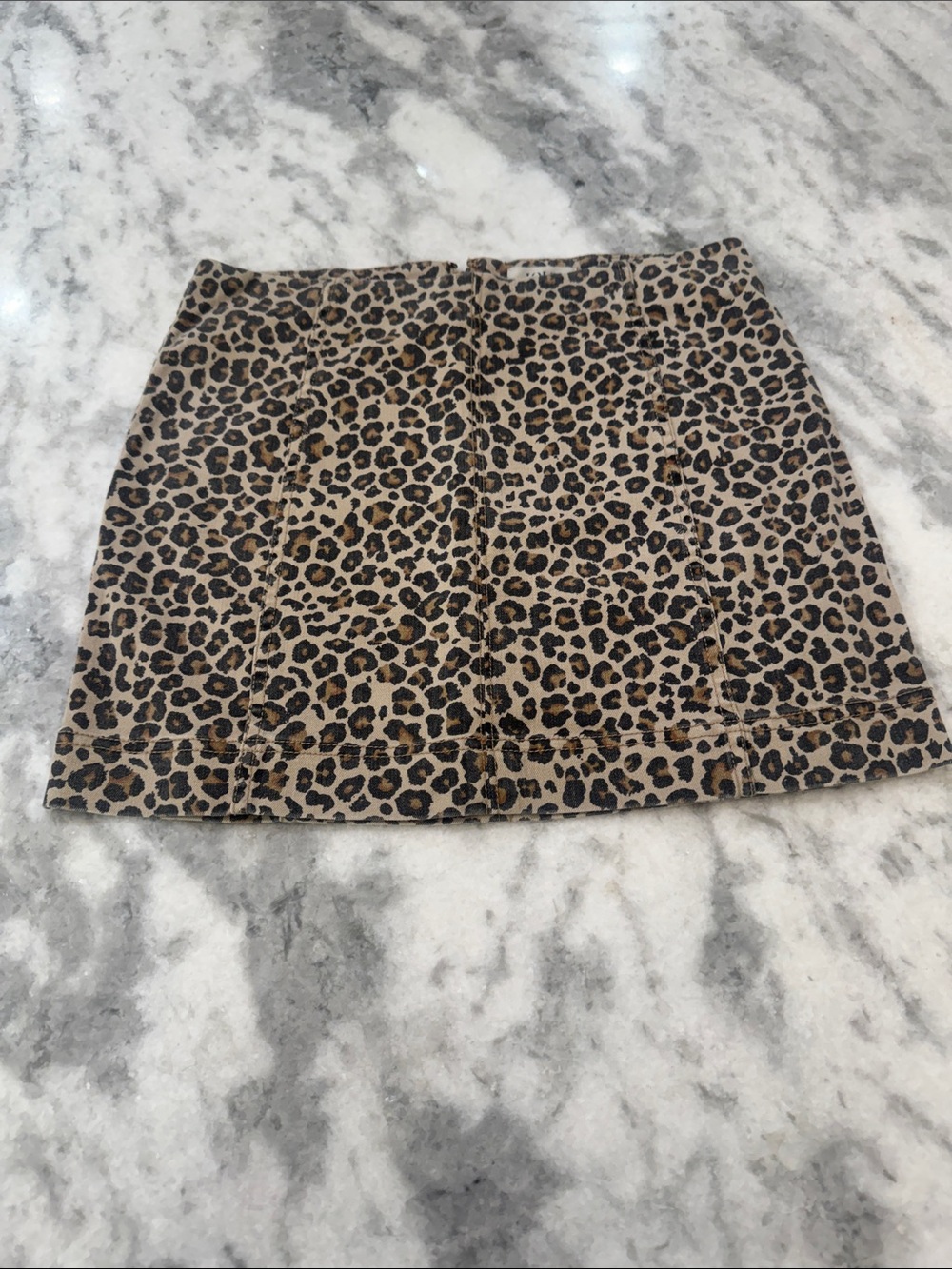 Jolt Leopard Print Mini Skirt - Tan and Black